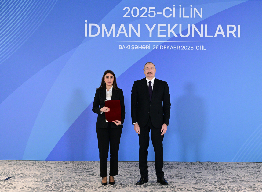 Prezident İlham Əliyev 2025-ci ilin idman yekunlarına həsr olunan mərasimdə iştirak edib