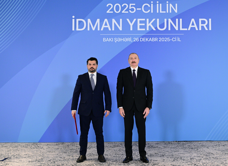 Prezident İlham Əliyev 2025-ci ilin idman yekunlarına həsr olunan mərasimdə iştirak edib