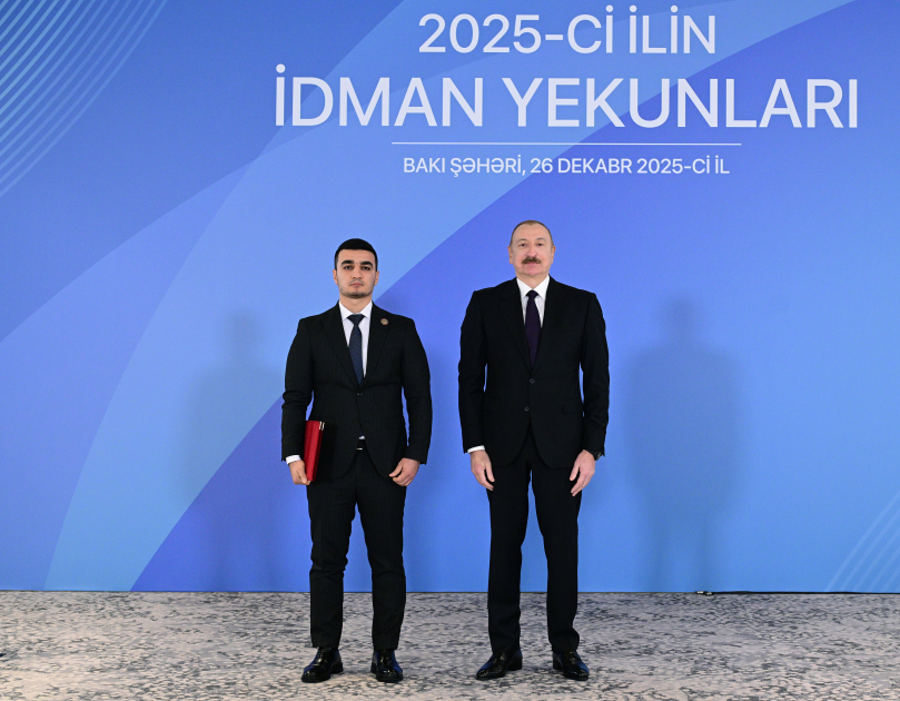 Prezident İlham Əliyev 2025-ci ilin idman yekunlarına həsr olunan mərasimdə iştirak edib