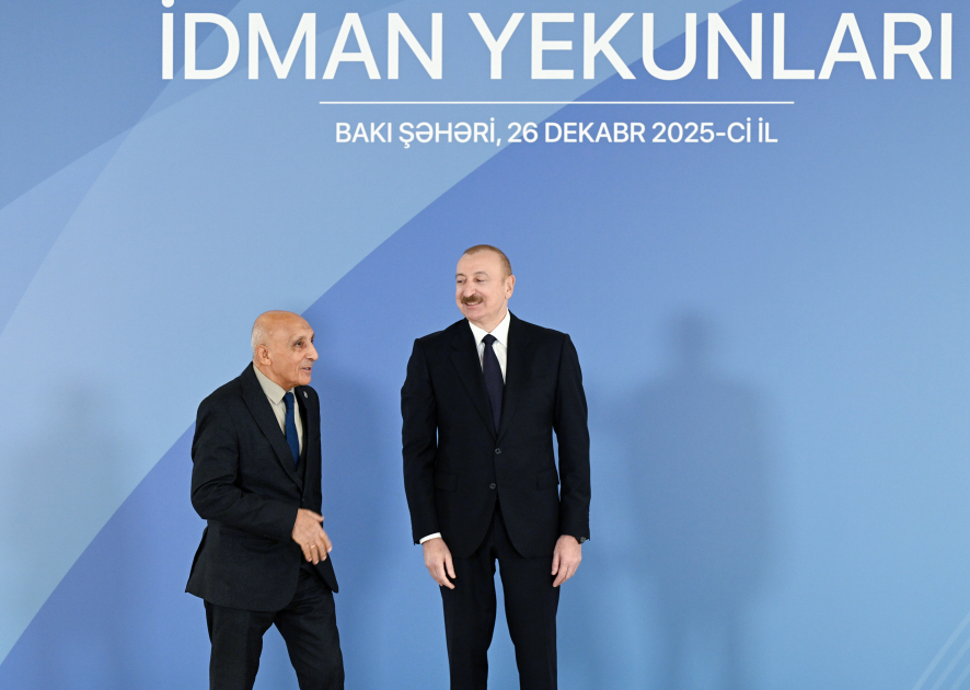 Prezident İlham Əliyev 2025-ci ilin idman yekunlarına həsr olunan mərasimdə iştirak edib