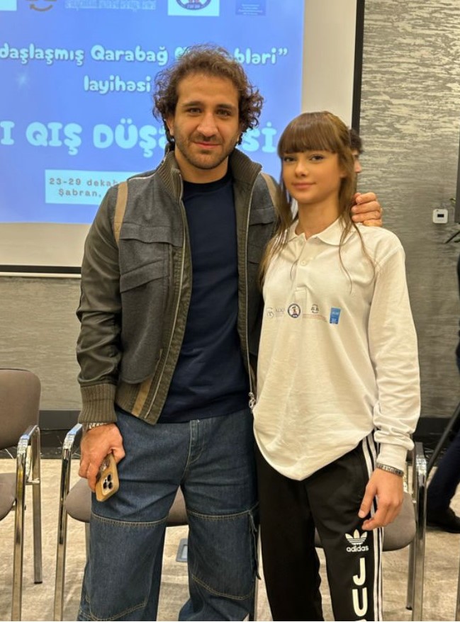 Olimpiya çempionları şəhid övladları ilə görüşüb