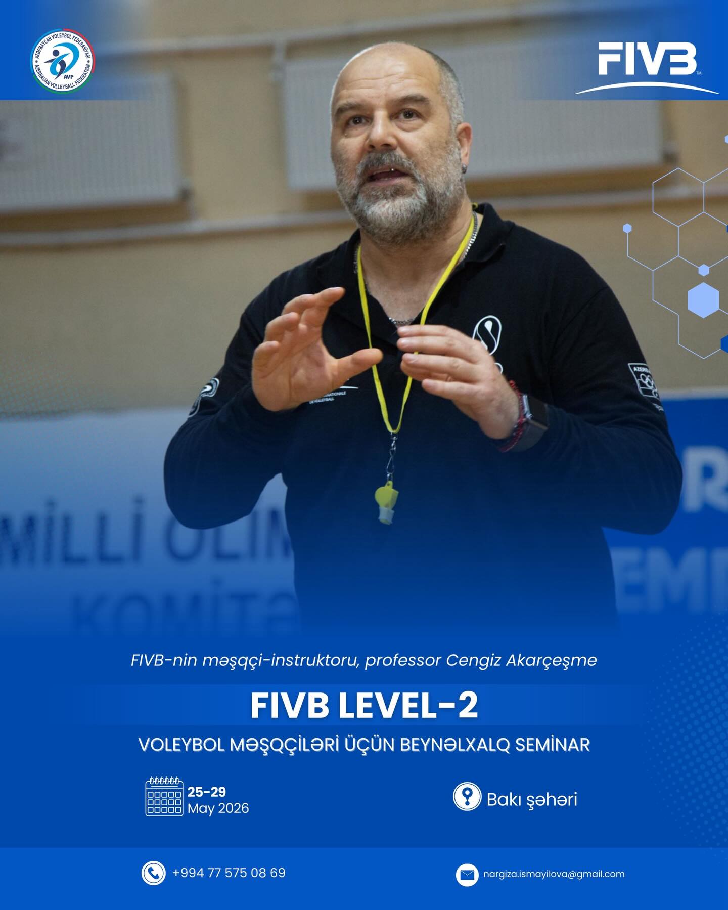 Voleybol məşqçiləri üçün beynəlxalq seminar keçiriləcək