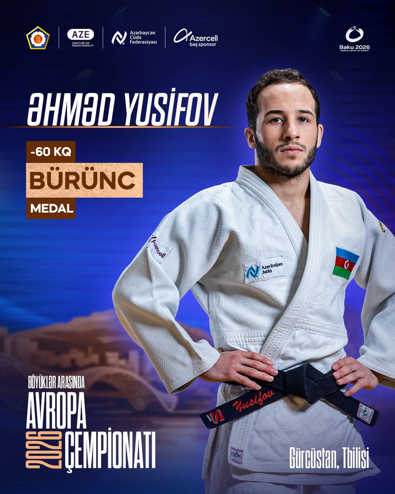 Avropa çempionatı: Cüdoçularımız ilk yarış gününü iki medalla başa vurdular&nbsp;