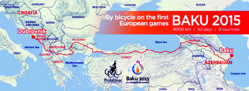 Xorvatiyalı velosipedçilər Türkiyəyə yaxınlaşıblar
