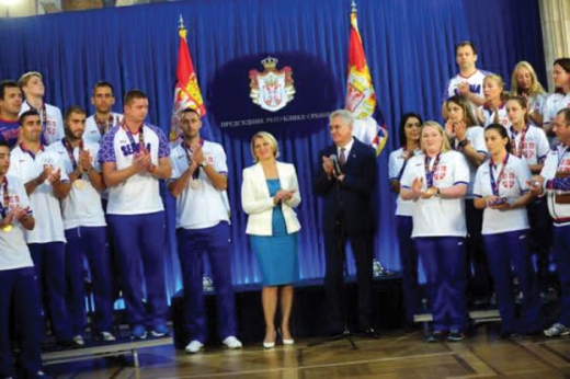 Prezident Tomislav Nikoliç Serbiyanın Bakı-2015-də uğur qazanmış idmançıları ilə görüşüb
