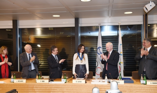 Azərbaycanın birinci xanımı Mehriban Əliyeva Avropa Olimpiya Komitələrinin Ali Ordeni ilə mükafatlandırılıb