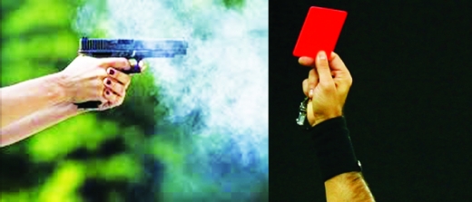 Meydandan qovulduğu üçün hakimi güllələdi