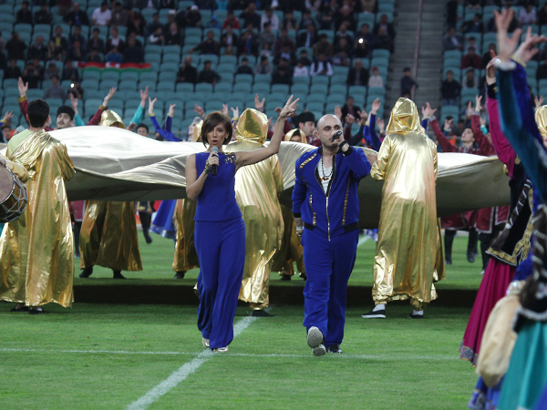 Bakıda 17 yaşadək futbolçular arasında Avropa çempionatının təntənəli açılışı olub