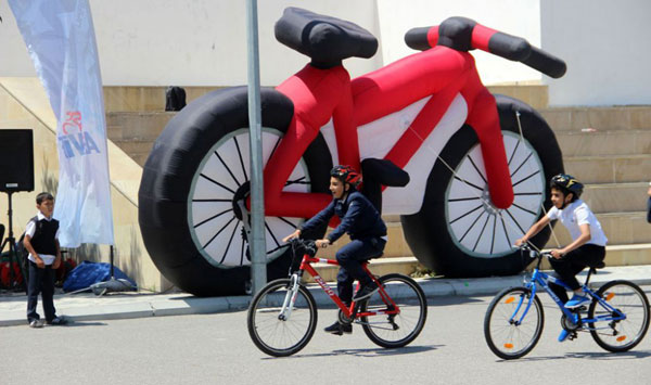 Uşaqların günündə velosiped yarışları təşkil olunub