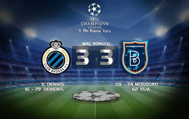 Çempionlar Liqası: “Brügge” – “Başakşəhər” - 3:3 - VİDEO
