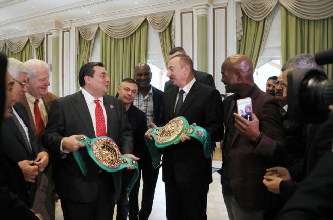 Prezident İlham Əliyev Ümumdünya Boks Şurasının 55-ci Konvensiyasının nümayəndə heyətini qəbul edib