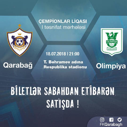"Qarabağ" - "Olimpiya" matçının biletləri satışda