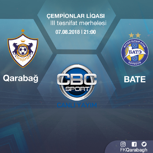 "Qarabağ" - BATE oyunu "CBC Sport"da