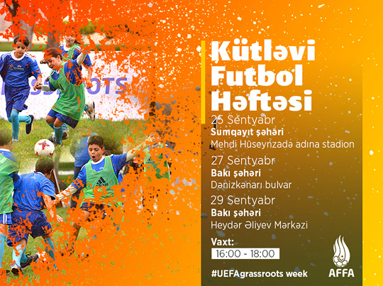 Kütləvi Futbol Həftəsi festivalı keçiriləcək