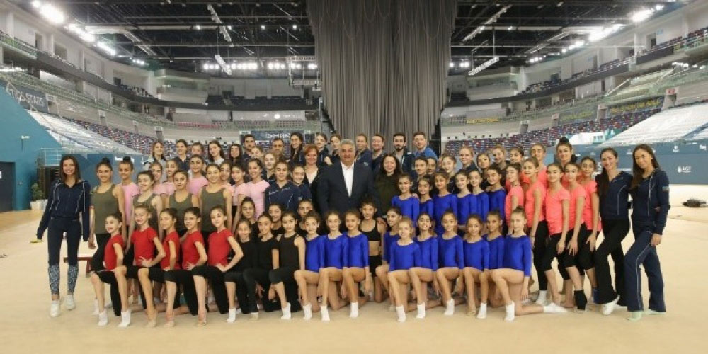 Gənclər və idman naziri Milli Gimnastika Arenasında
