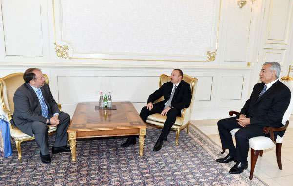 Azərbaycan Prezidenti İlham Əliyev Avropa Atıcılıq Konfederasiyasının və Rusiya Atıcılıq İttifaqının prezidentini qəbul edib