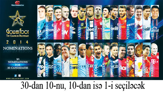 “Qızıl top”a əsas namizədlər indi də “Golden Foot” uğrunda mübarizə aparacaqlar