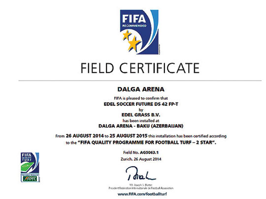FİFA-dan “Dalğa Arena”ya 2 ulduz